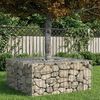 vidaXL Gabion hevet seng s&oslash;lv 100 x 100 x 40 cm Galvanisert St&aring;l