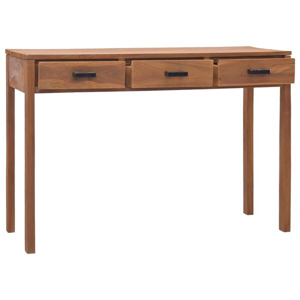 vidaXL Kontorpult 110x40x75 cm heltre teak
