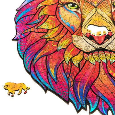 UNIDRAGON Puslespill tre 327 deler Mysterious Lion King Size 31x40 cm