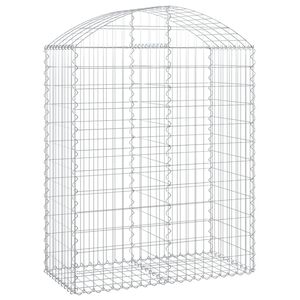 vidaXL Gabionkurv buet 100x50x120/140 cm galvanisert jern