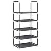 vidaXL Skostativ 5-lags svart 44x28x94 cm ikke-vevd stoff