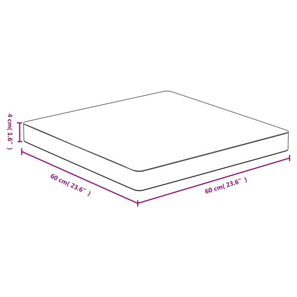vidaXL Bordplate 60x60x4 cm bambus