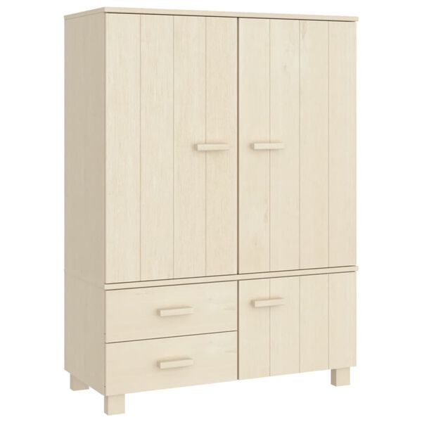 vidaXL Garderobe HAMAR honningbrun 99x45x137 cm heltre furu