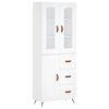 vidaXL Highboard hvit 69,5x34x180 cm konstruert tre