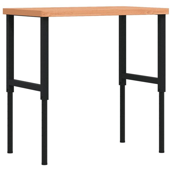 vidaXL Arbeidsbenk 100x60x(73-99,5) cm heltre bøk rektangulær