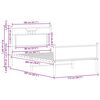 vidaXL Sengeramme uten madrass r&oslash;kt eik 107x203 cm konstruert tre