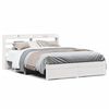 vidaXL Sengeramme med hodegavl hvit 120x200 cm heltre furu