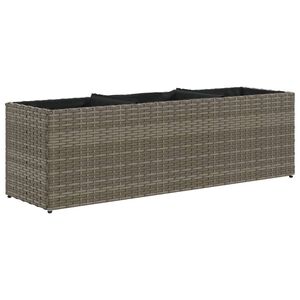 vidaXL Plantekasse med 3 potter gr&aring; 105x30x32 cm polyrotting