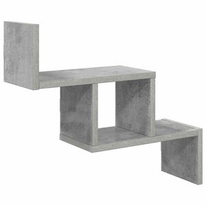 vidaXL Vegghylle Betonggr&aring; 48 x 15 x 42 cm Konstruert tre