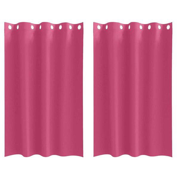 vidaXL M&oslash;rkleggende Gardiner med Ringer 2 pcs Lys Rosa 175 x 140 cm