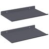vidaXL Flytende hylle 2 pcs Antrasitt 30 x 18 x 2,5 cm St&aring;l