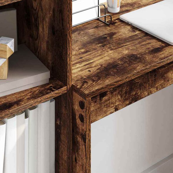 vidaXL Skrivebord med skuff 2 pcs R&oslash;kt eik