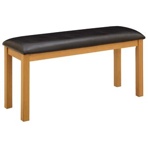vidaXL Spisebenk 95 x 32 x 45 cm Massivt Eiketre Svart