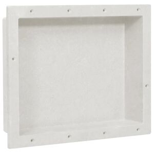 vidaXL Veggnisje til dusj matt hvit 41x51x10 cm