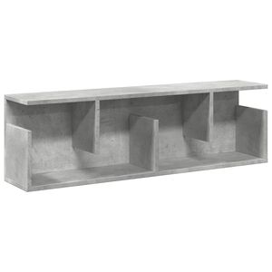vidaXL Veggskap 100x20x30 cm betonggr&aring; konstruert tre