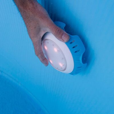 Gre LED-lys for frittstående basseng hvit og blå LEDRC
