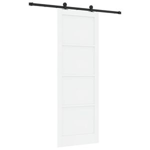 vidaXL Skyved&oslash;r Hvit og svart 83 x 232 cm Heltre furu