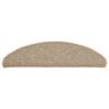 vidaXL Trappematter 15 stk 65x21x4 cm mørk beige halvrund store