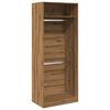vidaXL Garderobe artisan eik 80x50x200 cm konstruert tre