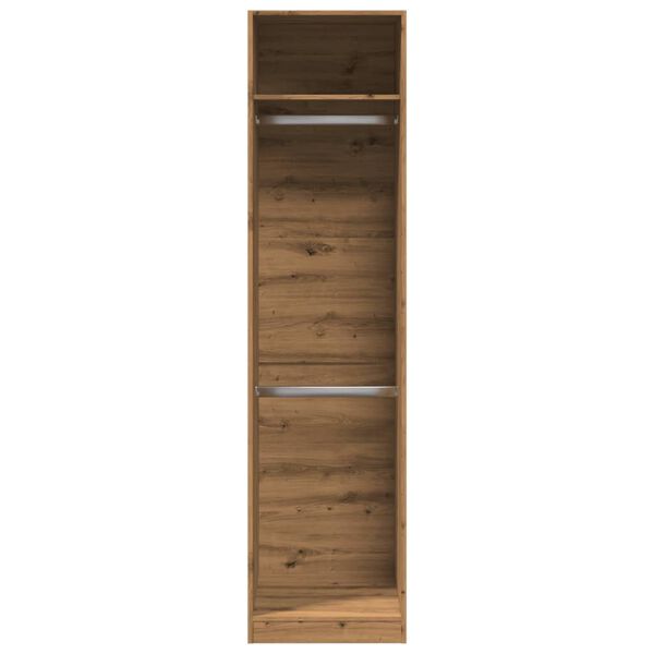 vidaXL Garderobe artisan eik 50x50x200 cm konstruert tre