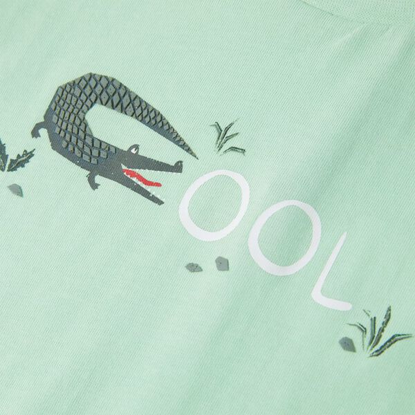 T-skjorte for barn med korte ermer lysegr&oslash;nn 116