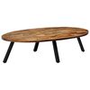 vidaXL Salongbord gjenvunnet heltre i teak oval 120x60x30 cm