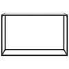 vidaXL Konsollbord hvit 120x35x75 cm herdet glass