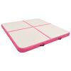 vidaXL Oppbl&aring;sbar PVC gymnastikkmatte med pumpe 200x200x15 cm rosa