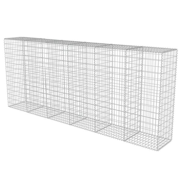 vidaXL Gabion med topp- og bunnlokk galvanisert stål 300x50x150 cm