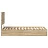 vidaXL Seng med Oppbevaring Sonoma eik 75 x 190 cm Konstruert tre