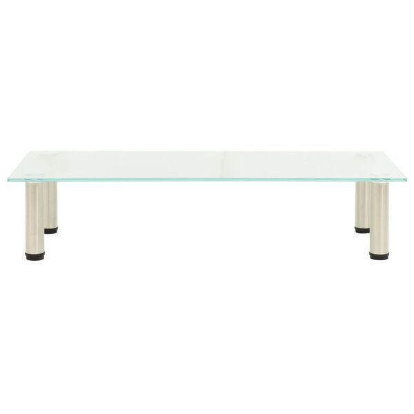 vidaXL TV-benk frostet 80x35x17 cm herdet glass