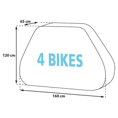Eurotrail Sykkeltrekk for 4 sykler for bakmontert sykkelstativ