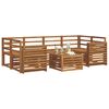 vidaXL Sofasett 7 pcs Naturlig Solid akasietre