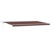 vidaXL Automatisk uttrekkbar markise med LED brun 600x300 cm