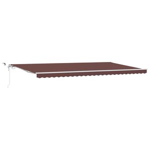 vidaXL Automatisk uttrekkbar markise med LED brun 600x300 cm