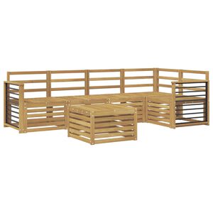 vidaXL Utend&oslash;rs sofa-sett 6 pcs Hvit 59 x 59 x 37 cm Solid akasietre
