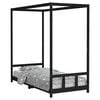 vidaXL Barnesengeramme svart 90x200 cm heltre furu