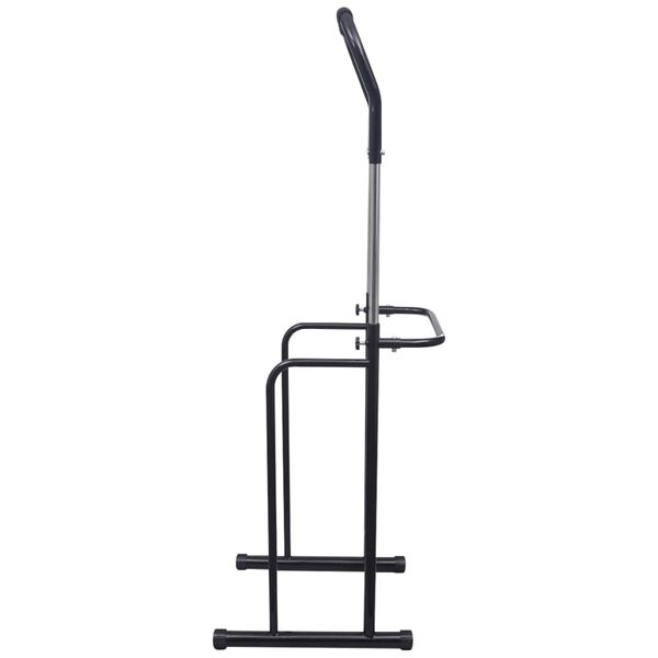 vidaXL Justerbar pull-up/dipsstativ 175-224 cm svart