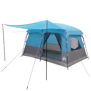vidaXL Familietelt med tak Bl&aring; 380 x 260 x 190 cm Polyester