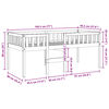 vidaXL Seng uten madrass voksbrun 90x190 cm heltre furu
