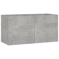 vidaXL Servantskap betonggrå 90x38,5x46 cm sponplate