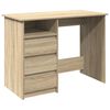 vidaXL Skrivebord sonoma eik 102x50x75 cm konstruert tre
