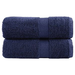 vidaXL Premium vaskeh&aring;ndkl&aelig;r SOLUND 2 stk marinebl&aring; 30x30cm 600gsm