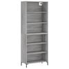 vidaXL Highboard gr&aring; sonoma 69,5x32,5x180 cm konstruert tre