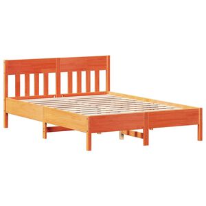 vidaXL Sengeramme uten madrass brun 150x200 cm heltre furu