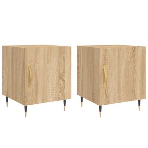 vidaXL Nattbord 2 stk sonoma eik 40x40x50 cm konstruert tre