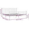 vidaXL Sengeramme med hodegavl svart 200x200 cm heltre