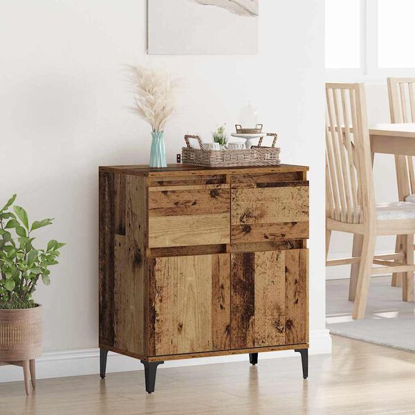 vidaXL Serviesskap Gamle tre 60 x 35 x 70 cm Ingeni&oslash;rtre og jern