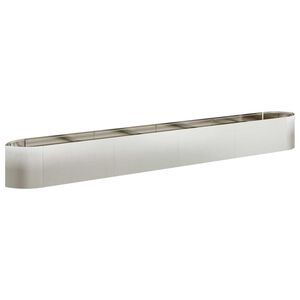 vidaXL Hevet Hagebed Rustfritt st&aring;l 380 x 40 x 40 cm St&aring;l