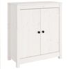 vidaXL Skjenk hvit 70x35x80 cm heltre furu